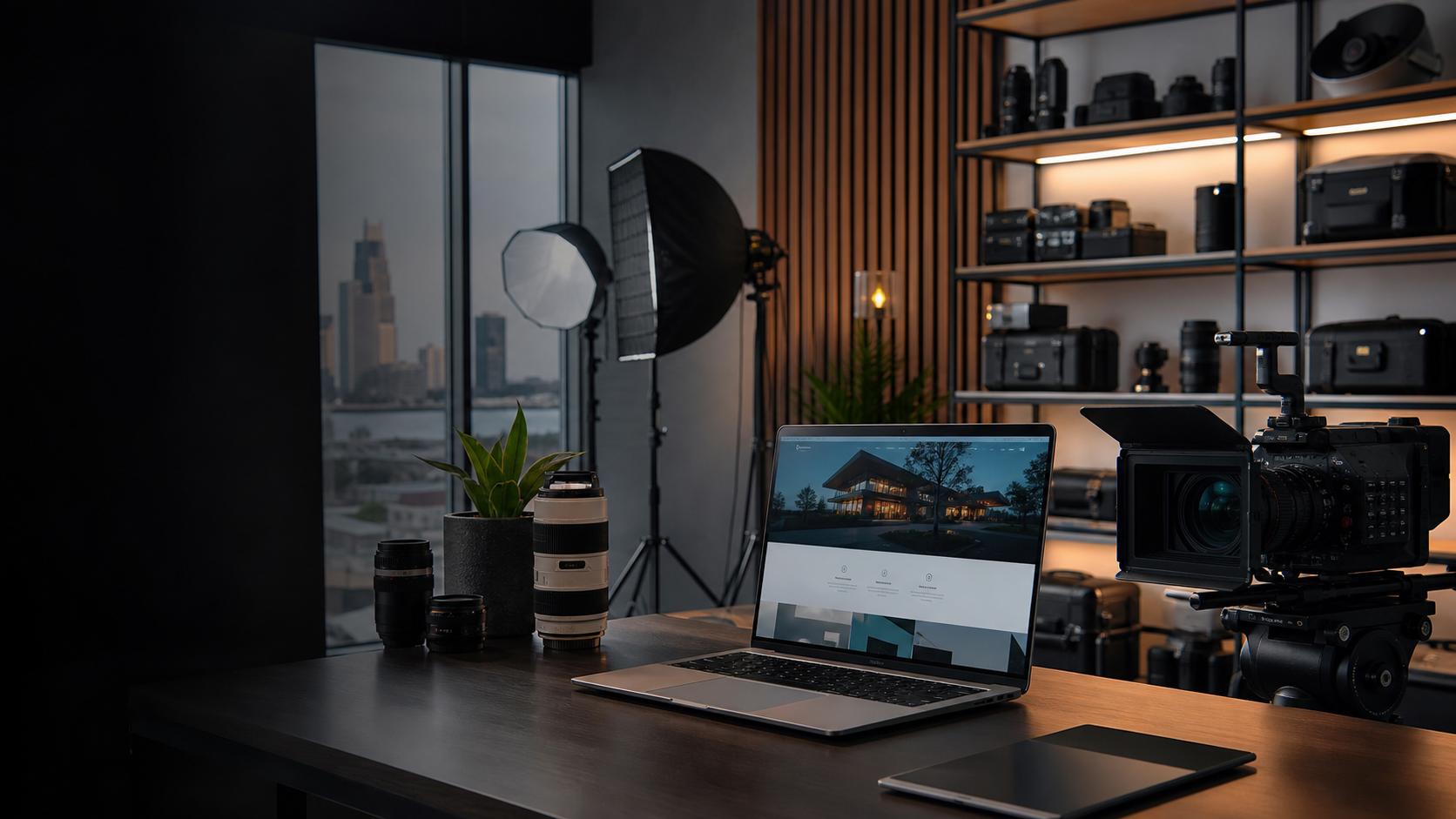 Creative studio with web design, video production, and camera rental equipment